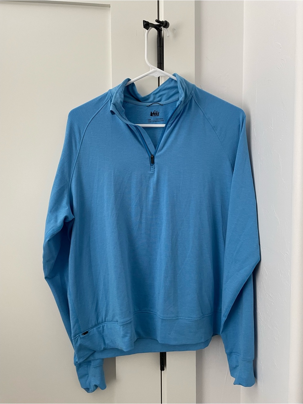 Blue Quarter-Zip Pullover Sweatshirt